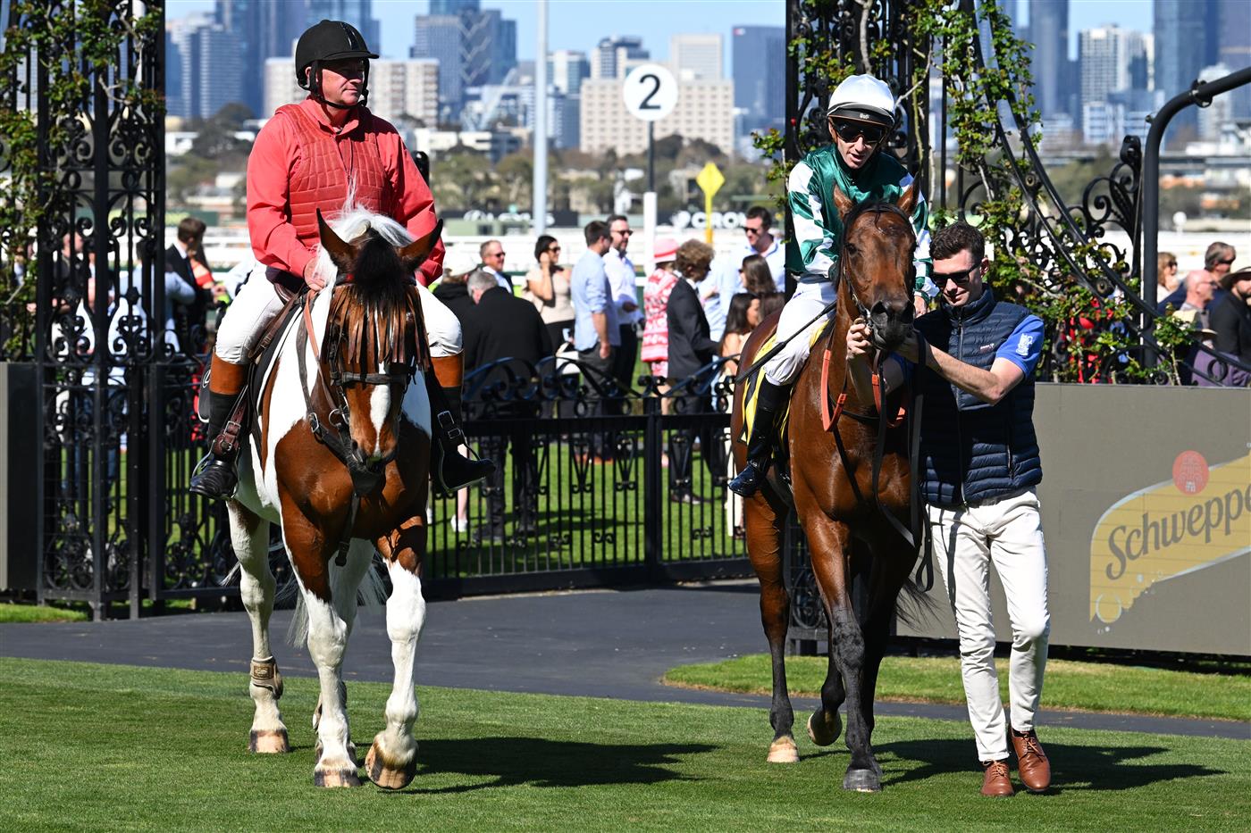 MELBOURNE, AUSTRALIA - SEPTEMBER 12: Jason Collett after riding Paradoxium to win race 4, the Schweppes Poseidon Stakes during Melbourne Racing at Flemington Racecourse on September 12, 2026 in Melbourne, Australia. (Photo by Vince Caligiuri/Getty Images)