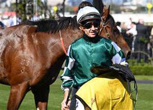 MELBOURNE, AUSTRALIA - SEPTEMBER 12: Jason Collett after riding Paradoxium to win race 4, the Schweppes Poseidon Stakes during Melbourne Racing at Flemington Racecourse on September 12, 2026 in Melbourne, Australia. (Photo by Vince Caligiuri/Getty Images)