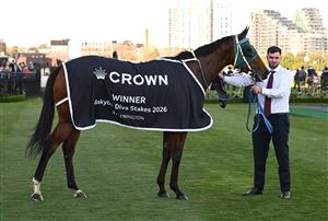MELBOURNE, AUSTRALIA - SEPTEMBER 12: Sheza Alibi after winning race 8, the Crown Makybe Diva Stakes during Melbourne Racing at Flemington Racecourse on September 12, 2026 in Melbourne, Australia. (Photo by Vince Caligiuri/Getty Images)