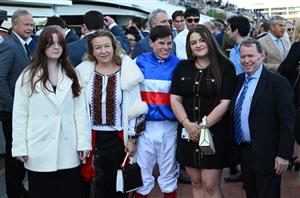 MELBOURNE, AUSTRALIA - SEPTEMBER 12: Craig Williams after riding Losesomewinmore to win race 7, the Hkjc World Pool Bobbie Lewis Quality during Melbourne Racing at Flemington Racecourse on September 12, 2026 in Melbourne, Australia. (Getty)