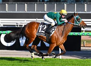 MELBOURNE, AUSTRALIA - SEPTEMBER 12: Luke Nolen riding Sheza Alibi winning race 8, the Crown Makybe Diva Stakes during Melbourne Racing at Flemington Racecourse on September 12, 2026 in Melbourne, Australia. (Photo by Vince Caligiuri/Getty Images)