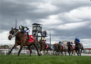 MELBOURNE, AUSTRALIA - SEPTEMBER 21: Joao Moreira riding Buckaroo winning Race 8, the Henley Homes Underwood Stakes - Betting Odds during Melbourne Racing at Caulfield Racecourse on September 21, 2024 in Melbourne, Australia. (Photo by Vince Caligiuri/Getty Images)