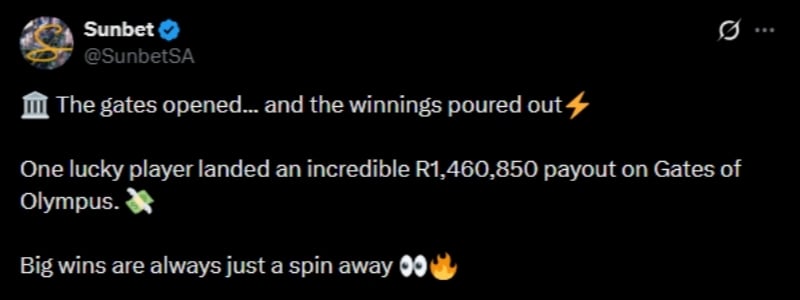 Twitter Strikingly Impressive Sunbet Payout