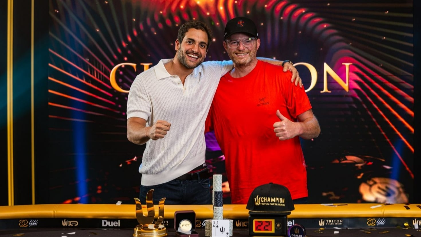 Nick Petrangelo and João Simão at Triton Poker Jeju 2026 Nick Petrangelo and João Simão at Triton Poker Jeju 2026