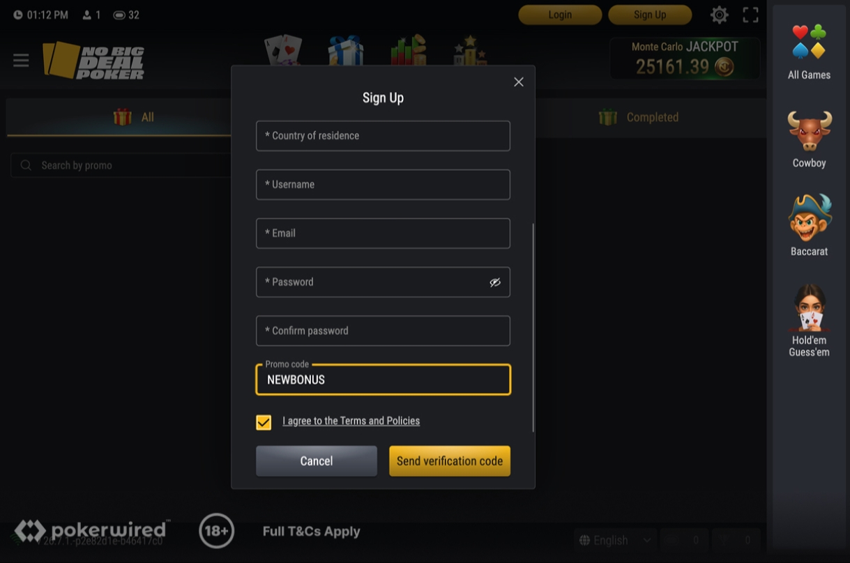 NoBigDealPoker Reg Prompt NoBigDealPoker Reg Prompt