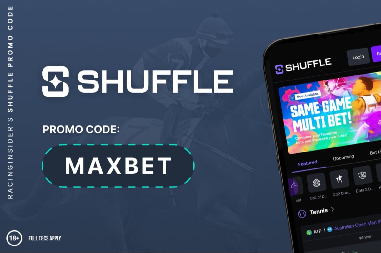 Shuffle promo code MAXBET Racing Insider