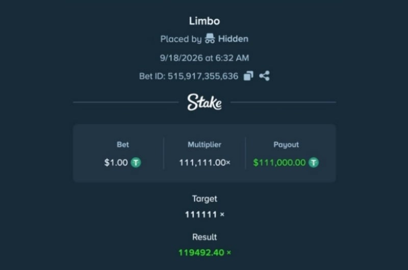 111K Stake Limbo Win 111K Stake Limbo Win