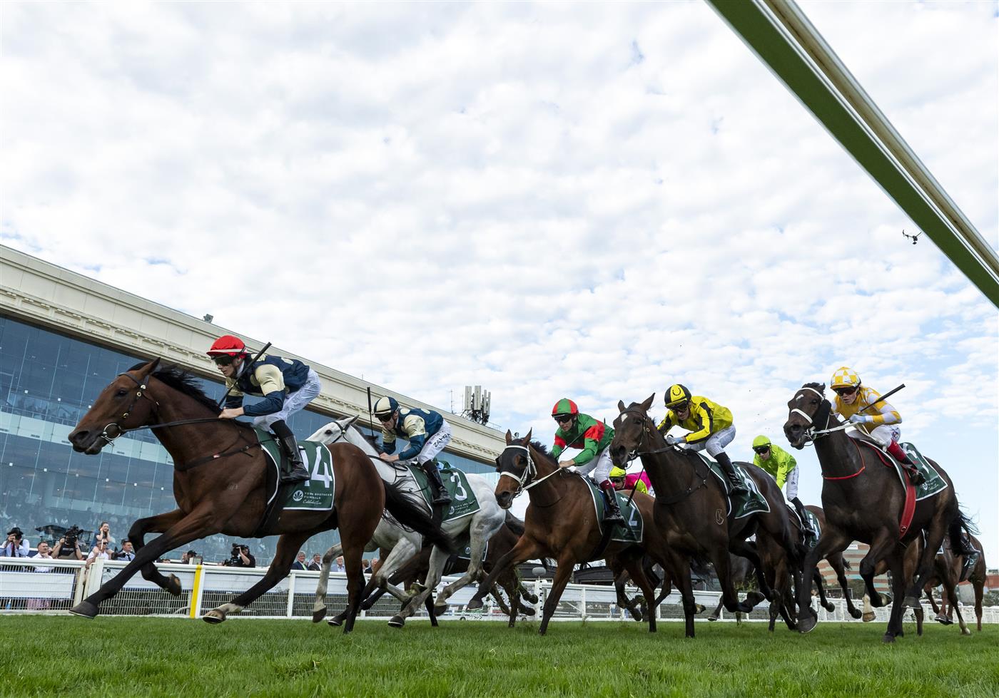 MELBOURNE, AUSTRALIA - SEPTEMBER 19: Ethan Brown riding Zahrann winning race 8, the Tobin Brothers Naturalism Stakes  during Melbourne Racing at Caulfield Racecourse on September 19, 2026 in Melbourne, Australia. (Photo by Vince Caligiuri/Getty Images)