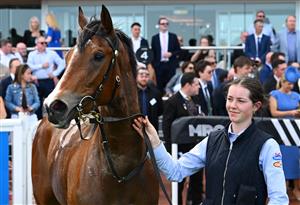 MELBOURNE, AUSTRALIA - SEPTEMBER 19: Icelady after winning race 4, the Manhari Thousand Guineas Prelude  during Melbourne Racing at Caulfield Racecourse on September 19, 2026 in Melbourne, Australia. (Photo by Vince Caligiuri/Getty Images)