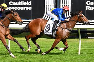 MELBOURNE, AUSTRALIA - SEPTEMBER 19: Ethan Brown riding Icelady winning race 4, the Manhari Thousand Guineas Prelude  during Melbourne Racing at Caulfield Racecourse on September 19, 2026 in Melbourne, Australia. (Photo by Vince Caligiuri/Getty Images)