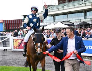 MELBOURNE, AUSTRALIA - SEPTEMBER 19: Ben Melham riding Birdman after winning race 7, the Henley Homes Underwood Stakes during Melbourne Racing at Caulfield Racecourse on September 19, 2026 in Melbourne, Australia. (Photo by Vince Caligiuri/Getty Images)