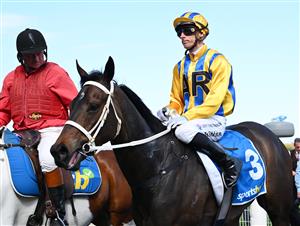 MELBOURNE, AUSTRALIA - SEPTEMBER 19: Blake Shinn riding Blind Raise after winning race 5, the Sportsbet Caulfield Guineas Prelude during Melbourne Racing at Caulfield Racecourse on September 19, 2026 in Melbourne, Australia. (Photo by Vince Caligiuri/Getty Images)