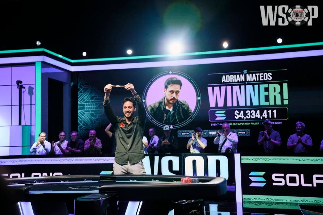 Adrian Mateos Wins WSOP 2026 $250,000 WSOP Super High Roller