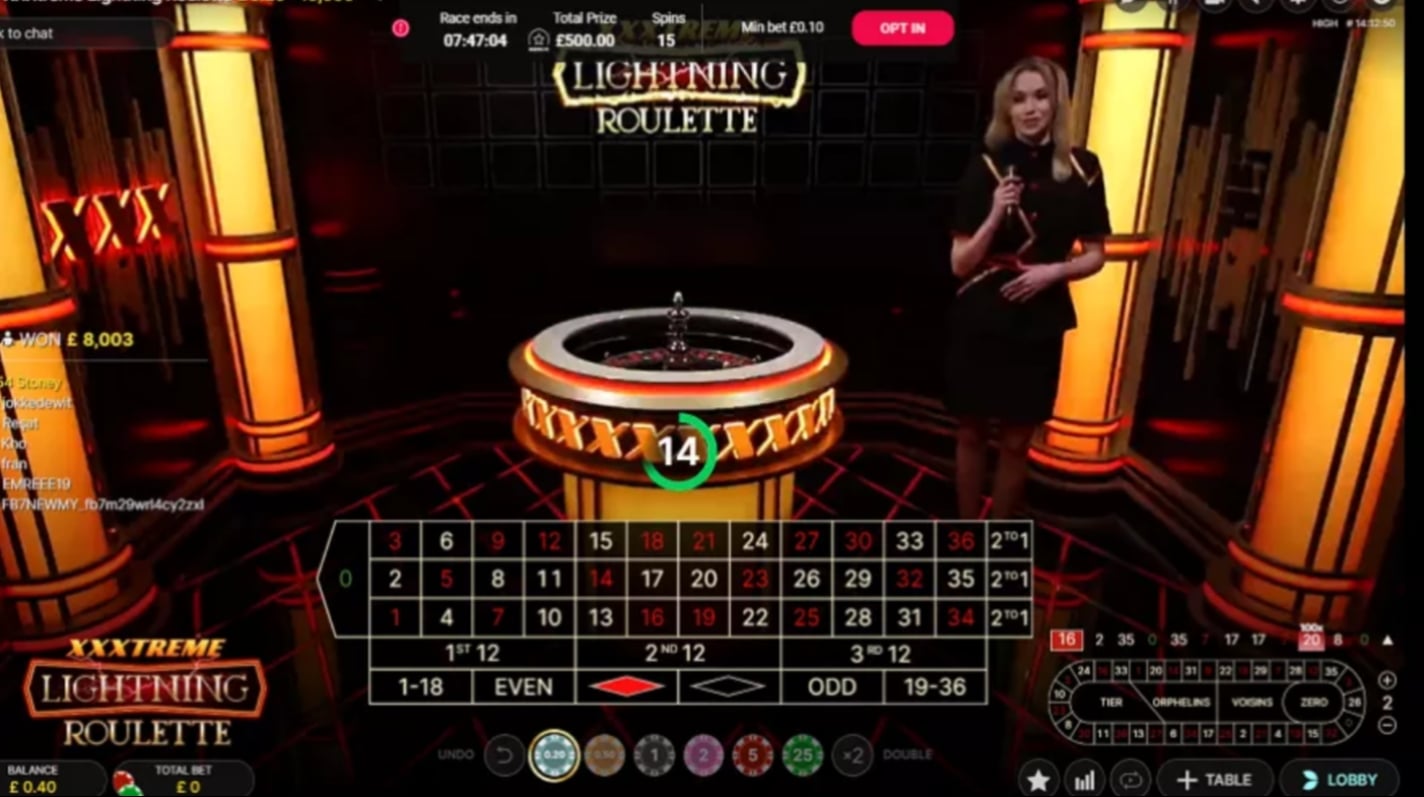XXXtreme Lightning Roulette