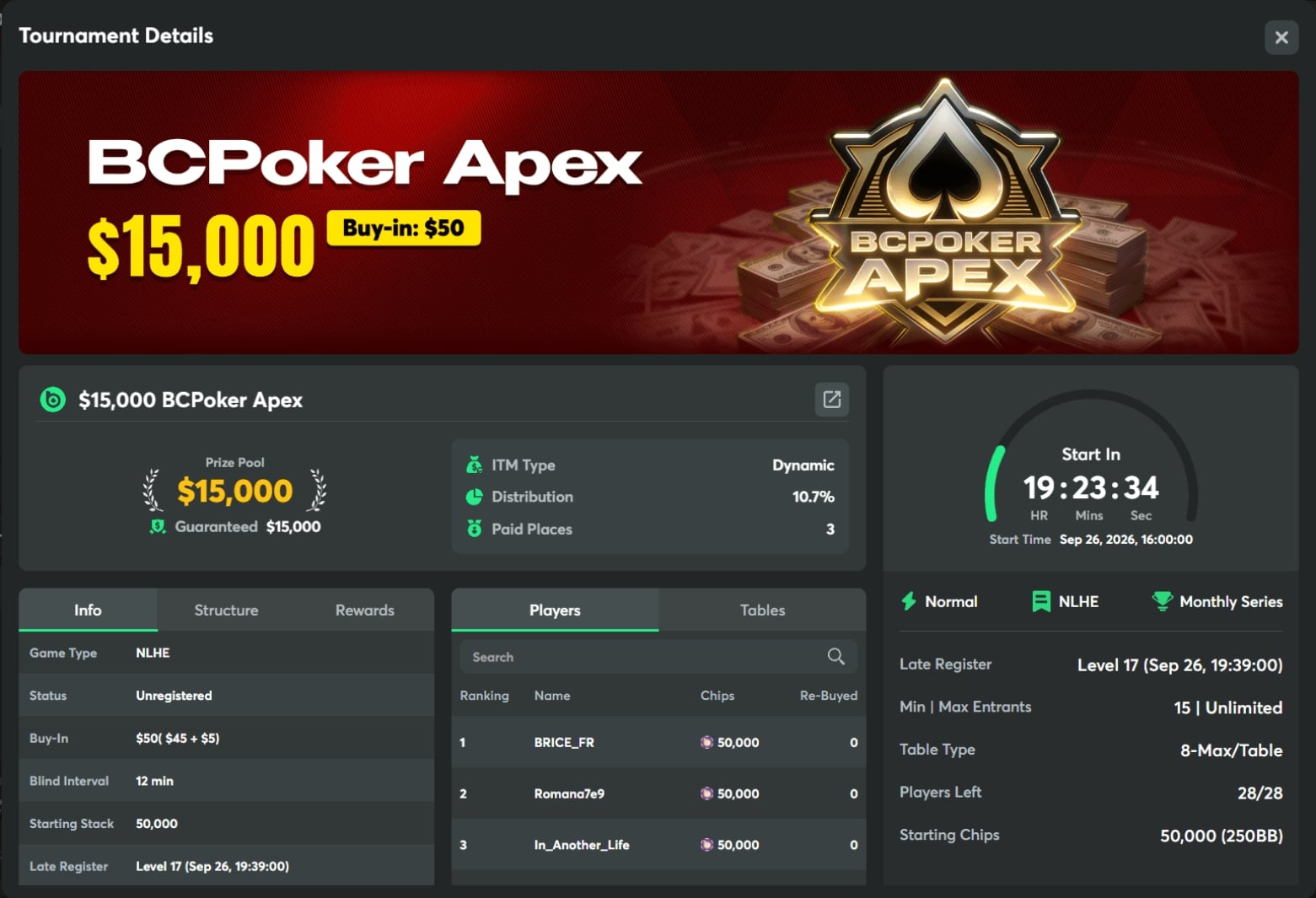 BCPoker Apex Sep 26