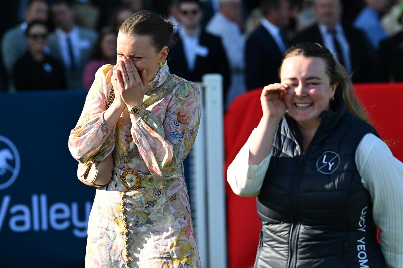 MELBOURNE, AUSTRALIA - SEPTEMBER 27: Trainer Lucy Yeomans after Changing Colours won race 7, the Ladbrokes Stocks Stakes  during Melbourne Racing at Caulfield Racecourse on September 27, 2026 in Melbourne, Australia. (Photo by Vince Caligiuri/Getty Images)