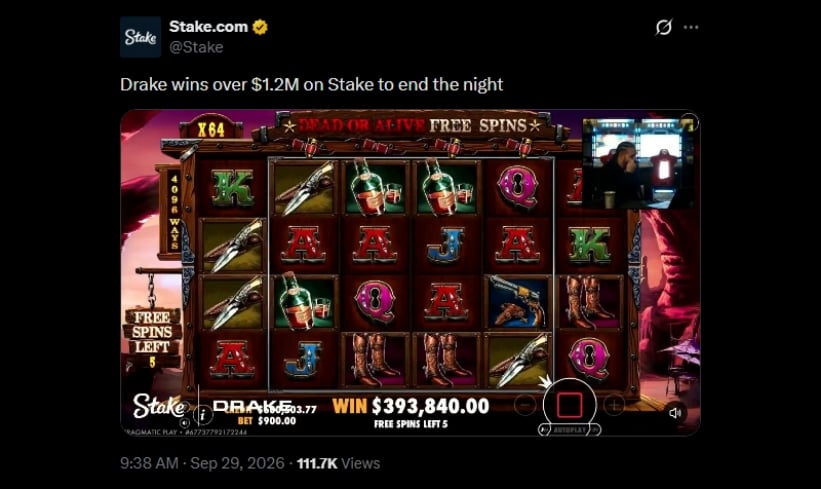 Twitter Drake Disappointed with Slot Win Twitter Drake Disappointed with Slot Win