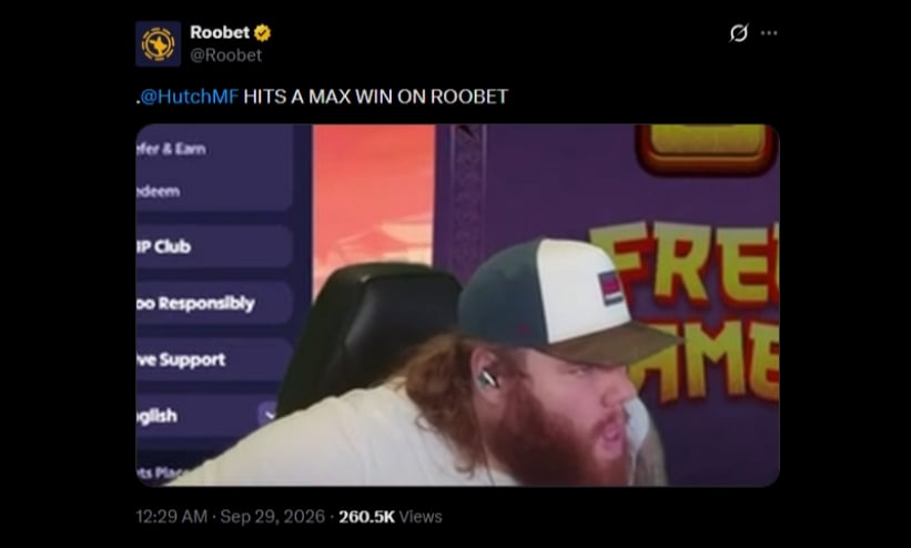Twitter HutchMF Roobet Max Win