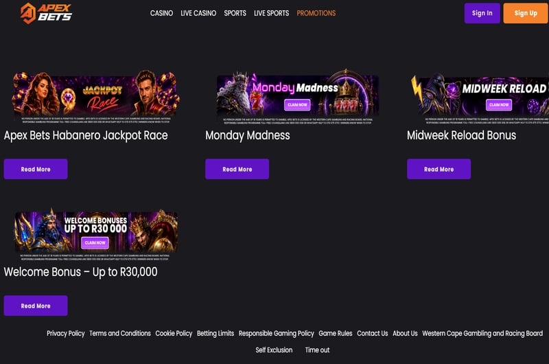 Apex Bets Promotions