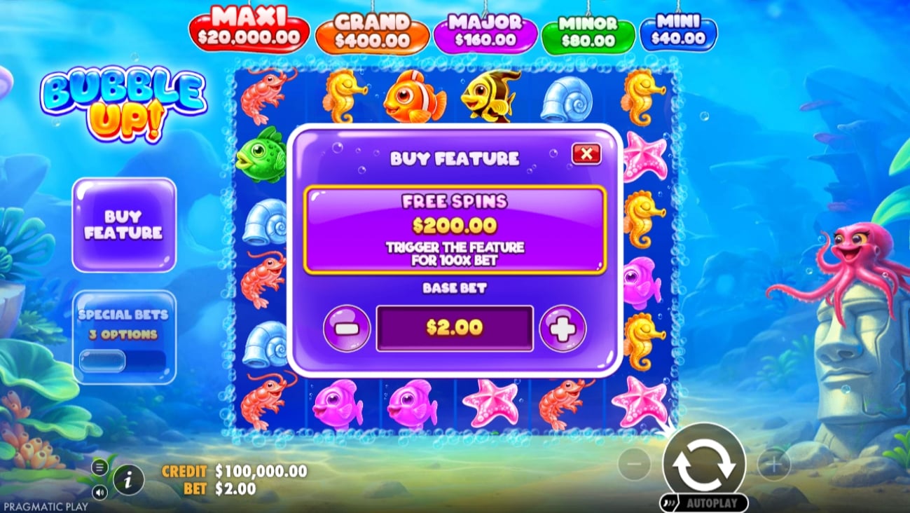 Bubble Up Buy Feature Bubble Up Buy Feature