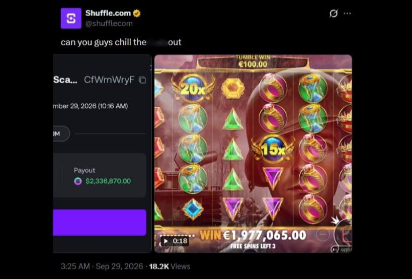 Twitter 2336K Shuffle Slot Win Twitter 2336K Shuffle Slot Win