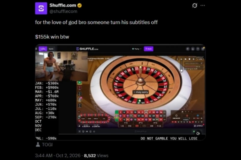 Twitter Togi Turns to Roulette Twitter Togi Turns to Roulette