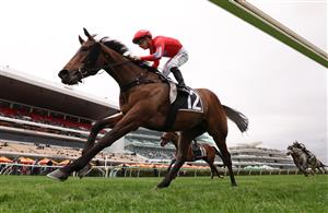 MELBOURNE, AUSTRALIA - OCTOBER 03: Jabez Johnstone rides #12 Mr Monaco to win race 7, the The Lexus Bart Cummings during Turnbull Stakes Day at Flemington Racecourse on October 03, 2026 in Melbourne, Australia. (Photo by Robert Cianflone/Getty Images)