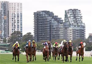 MELBOURNE, AUSTRALIA - OCTOBER 03: A general of view race 9, the Gilgai Stakes during Turnbull Stakes Day at Flemington Racecourse on October 03, 2026 in Melbourne, Australia. (Photo by Robert Cianflone/Getty Images)