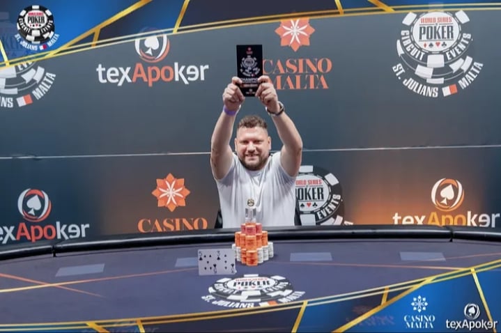 Luca Topazio winner WSOPC Malta
