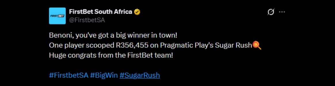 Twitter 356K FirstBet Slot Win