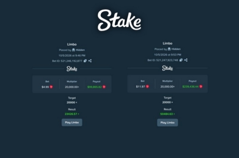 339K Stake Limbo Win