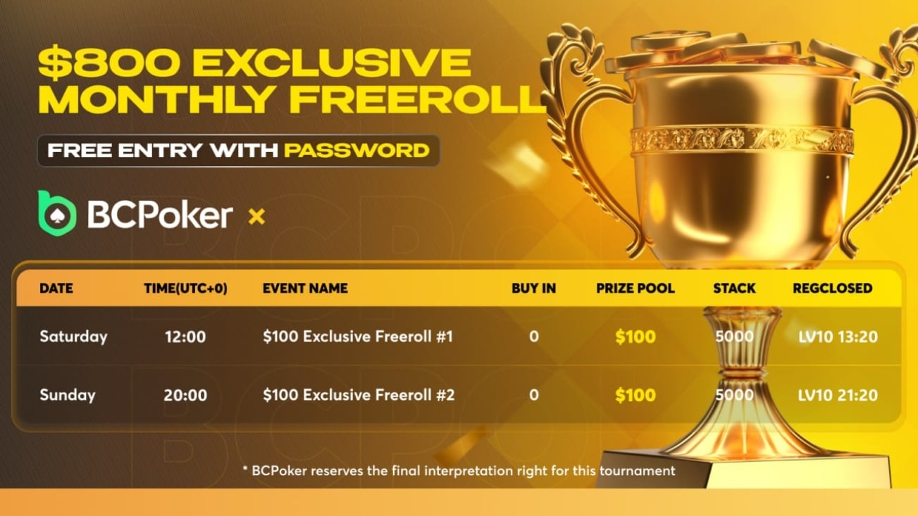BCPoker Freeroll Image BCPoker Freeroll Image