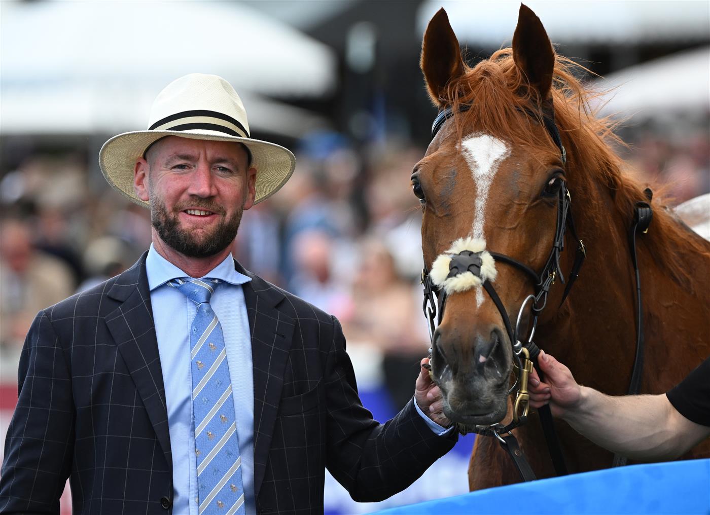 MELBOURNE, AUSTRALIA - OCTOBER 10: Trainer Ciaron Maher poses after Land Legend won race 7, the Sportsbet Might And Power during Melbourne Racing at Caulfield Racecourse on October 10, 2026 in Melbourne, Australia. (Photo by Vince Caligiuri/Getty Images)
