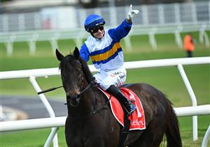 MELBOURNE, AUSTRALIA - OCTOBER 10: Logan Bates riding Jigsaw winning race 6, the Henley Homes Schillaci Stakes  during Melbourne Racing at Caulfield Racecourse on October 10, 2026 in Melbourne, Australia. (Photo by Vince Caligiuri/Getty Images)