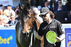 MELBOURNE, AUSTRALIA - OCTOBER 10: In'kantosstar after winning Race 1 on Caulfield Guineas Day. (Getty)