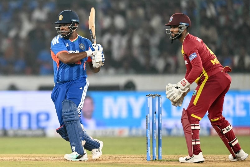 India's Sanju Samson (L) (Getty Images)