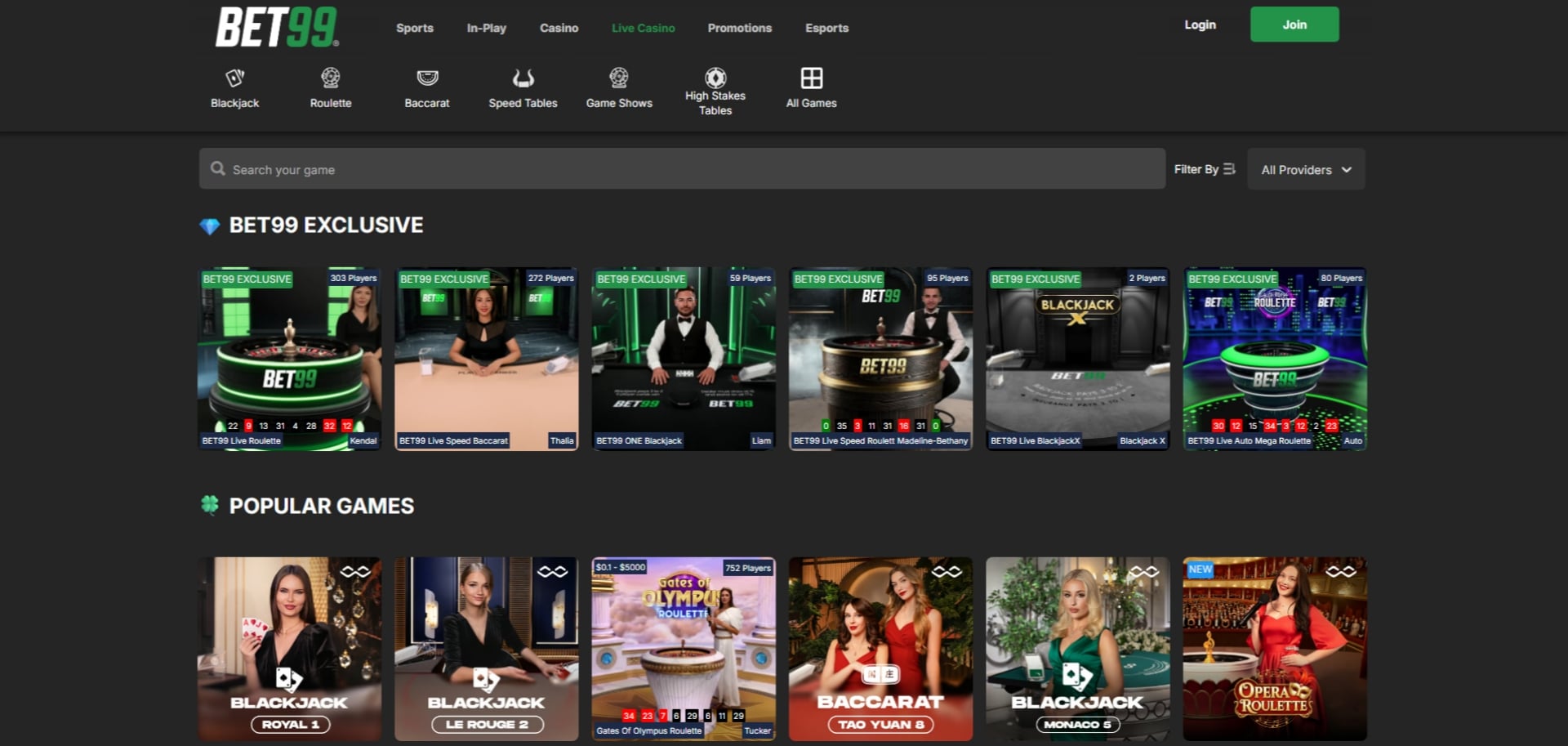 Bet99 Live Casino Bet99 Live Casino