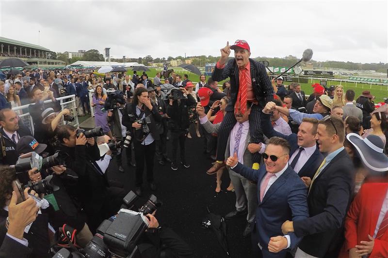 SYDNEY, AUSTRALIA - OCTOBER 13:  Kerrin McEvoy on Redzel returns to scale after winning race 7 The TAB Everest during Sydney Racing at Royal Randwick Racecourse on October 13, 2018 in Sydney, Australia.  (Photo by Mark Evans/Getty Images)