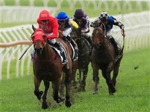 SYDNEY, AUSTRALIA - OCTOBER 13:  Kerrin McEvoy on Redzel wins race 7 The TAB Everest during Sydney Racing at Royal Randwick Racecourse on October 13, 2018 in Sydney, Australia.  (Photo by Mark Evans/Getty Images)