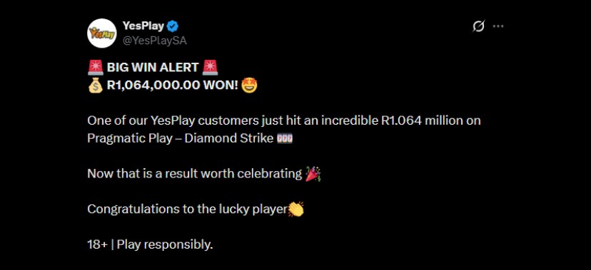 Twitter YesPlay Diamond Strike Win Twitter YesPlay Diamond Strike Win