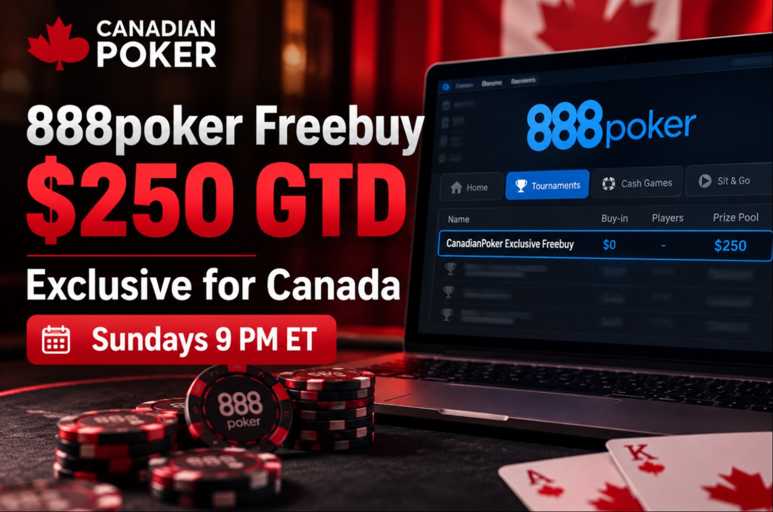 Canada Exclusive Freebuy 888poker