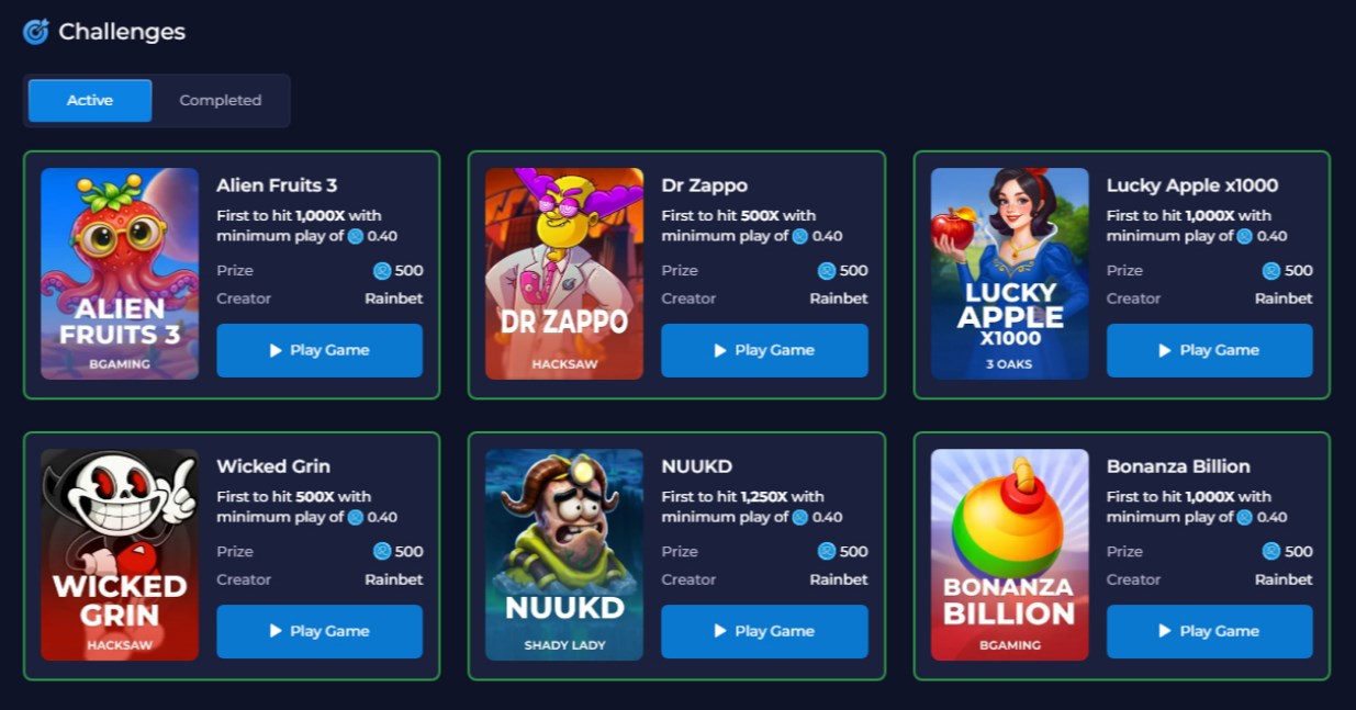 RainbetUS Challenges