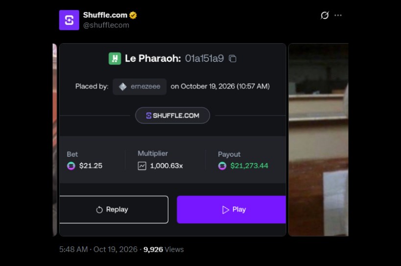 Twitter 21K Shuffle Le Pharaoh Win Twitter 21K Shuffle Le Pharaoh Win