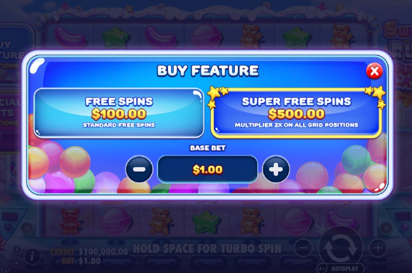 Sugar Rush Super Scatter Free Spins