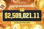 SHFL Lottery Winner Collects $2.5M
