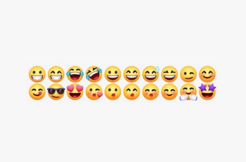 Facebook emoji redesign.
