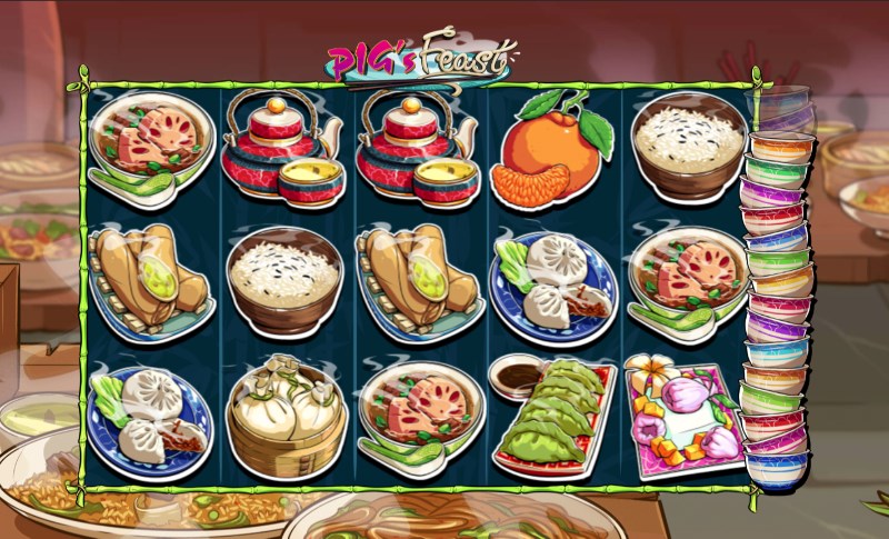 Pig's Feast Slots Bowl Stacking Feature Pig's Feast Slots Bowl Stacking Feature