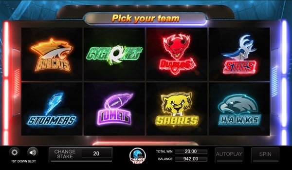 1st down slots team pick