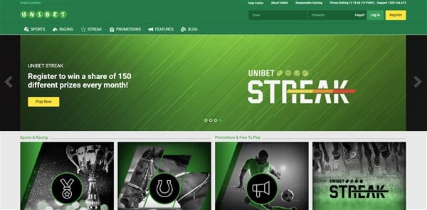 Unibet Australia Homepage