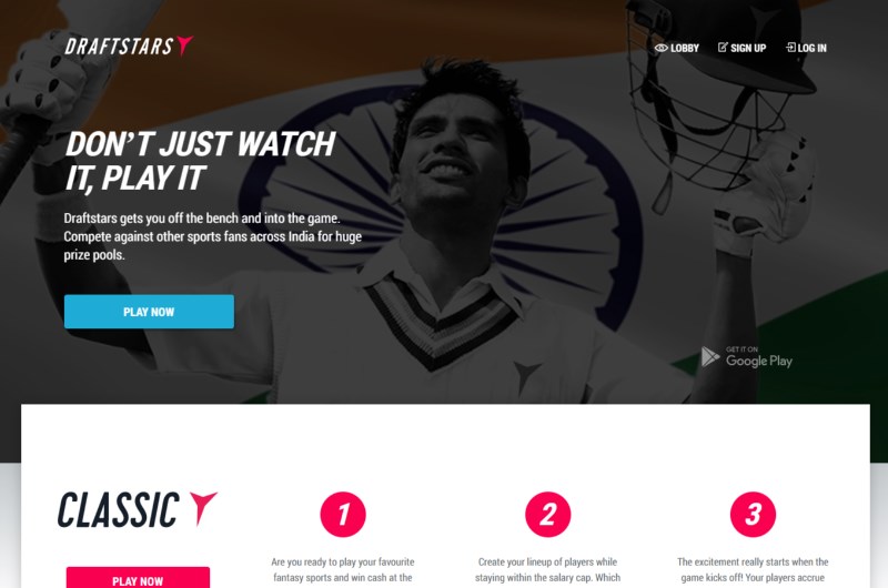 Draftstars India Homepage